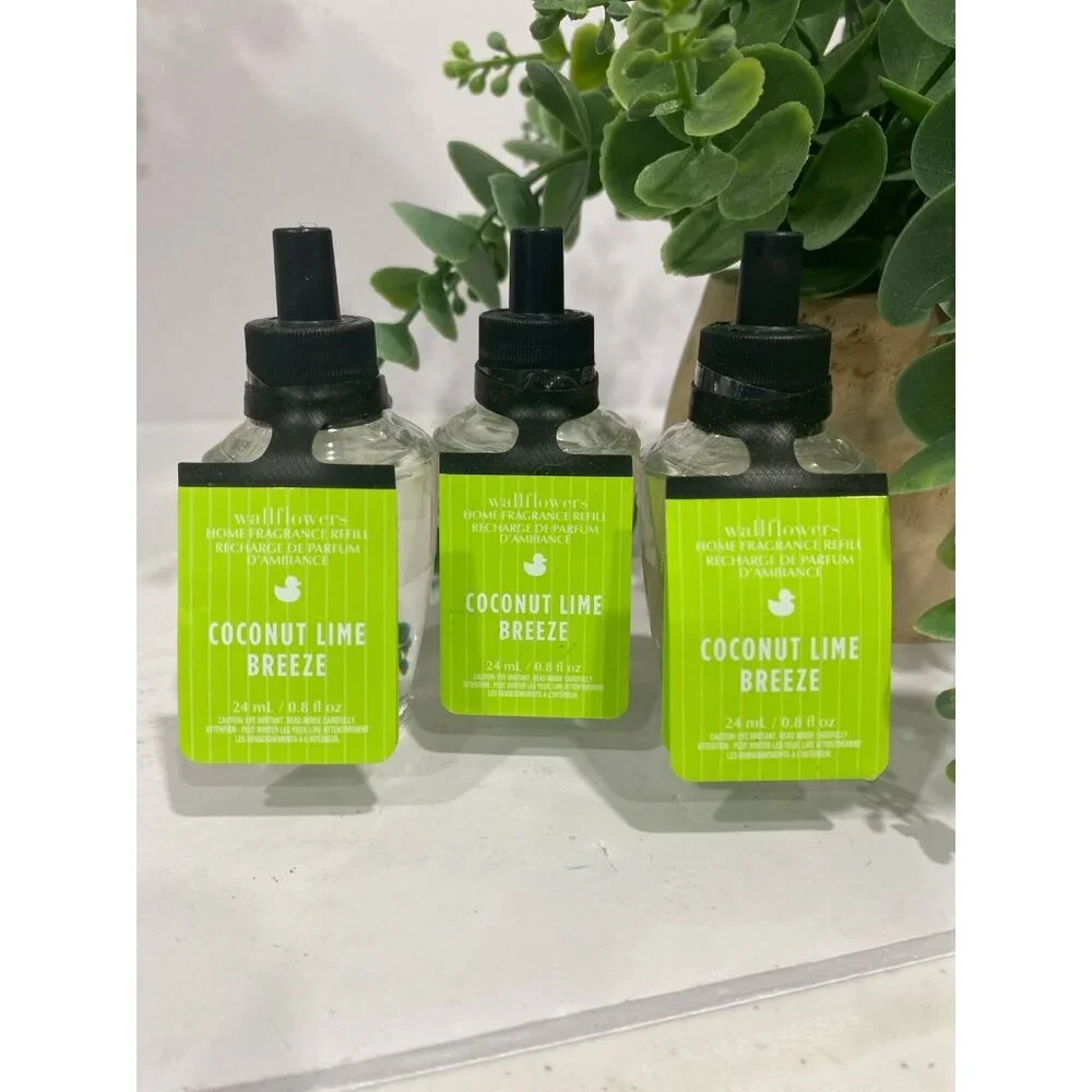 Bath & Body Works “Coconut Lime Breeze” 3 New Wallflower Refills